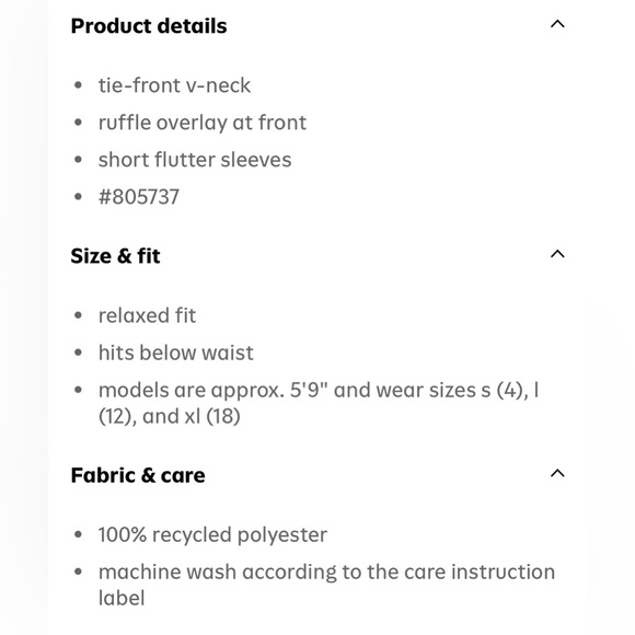 Satin Ruffle Tie-Front Top - Old Navy - Picture 5 of 5